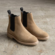 Men's Tan Suede Chelsea Boots — Aymer