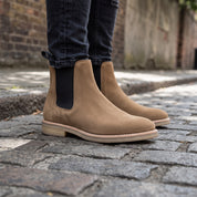 Men's Tan Suede Chelsea Boots — Aymer