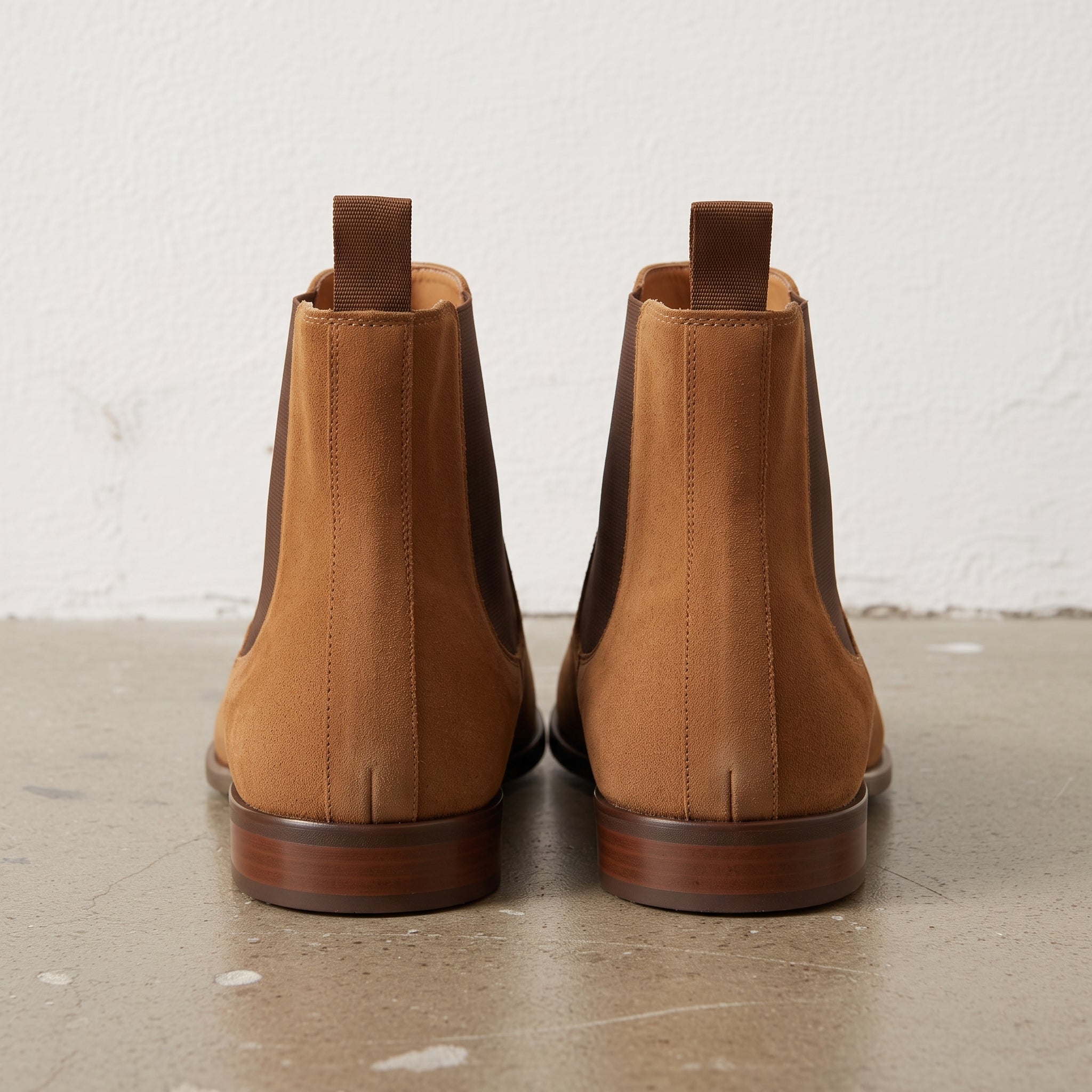 Men's Tan Suede Chelsea Boots — Hebden