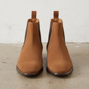 Men's Tan Suede Chelsea Boots — Hebden