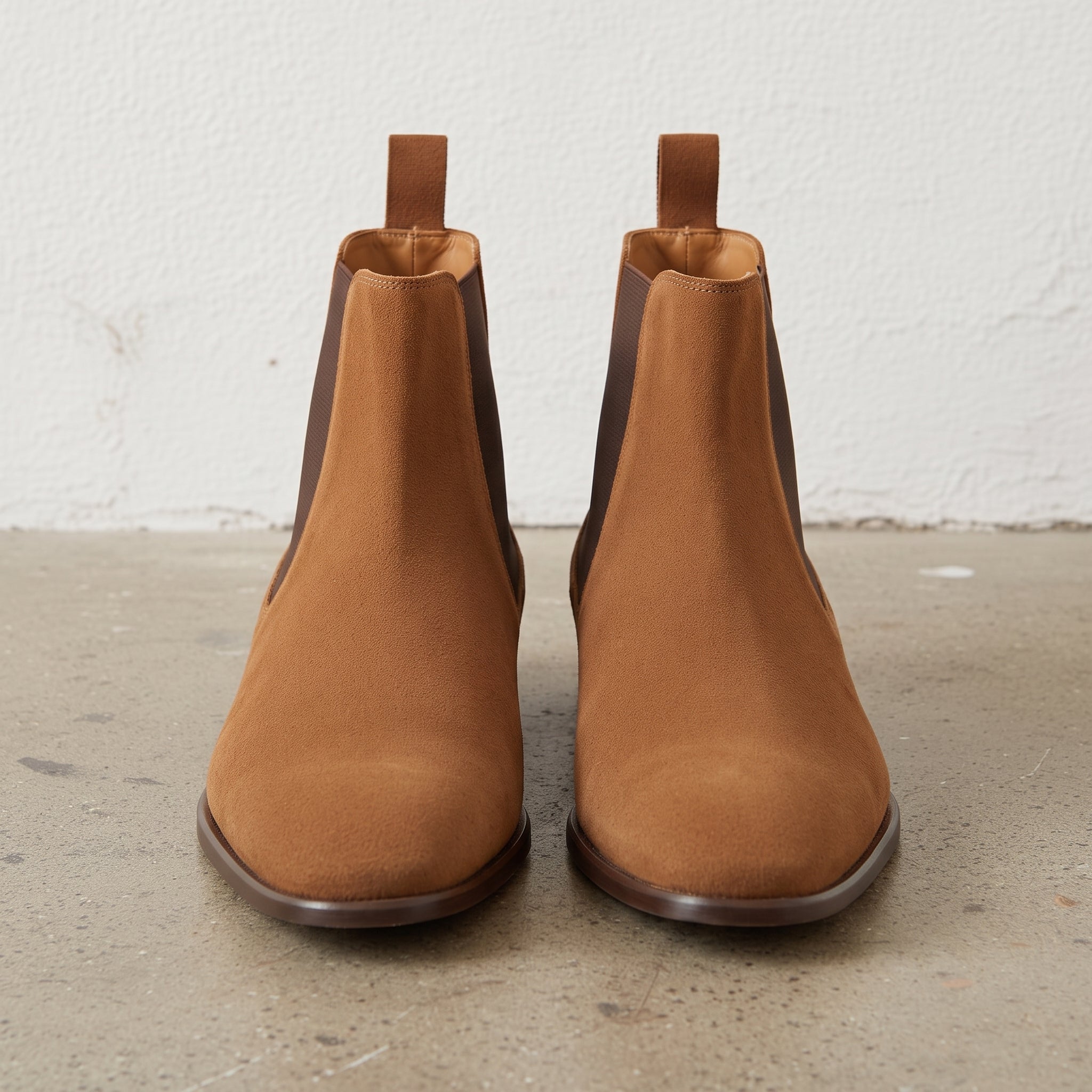 Men's Tan Suede Chelsea Boots — Hebden