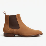 Men's Tan Suede Chelsea Boots — Hebden