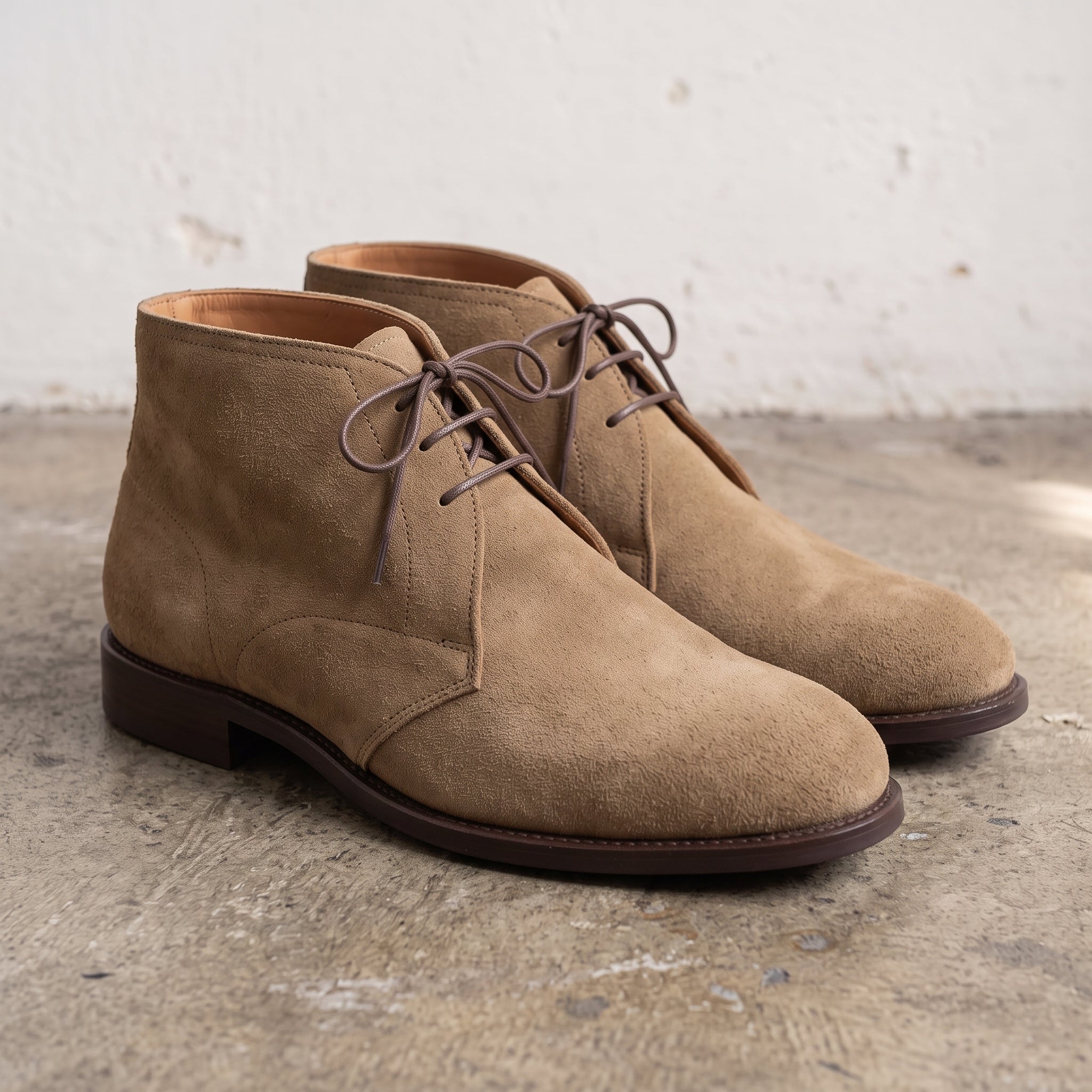 Men's Tan Suede Chukka Boots — Harlowe
