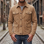 Men's Tan Suede Jacket — Culham