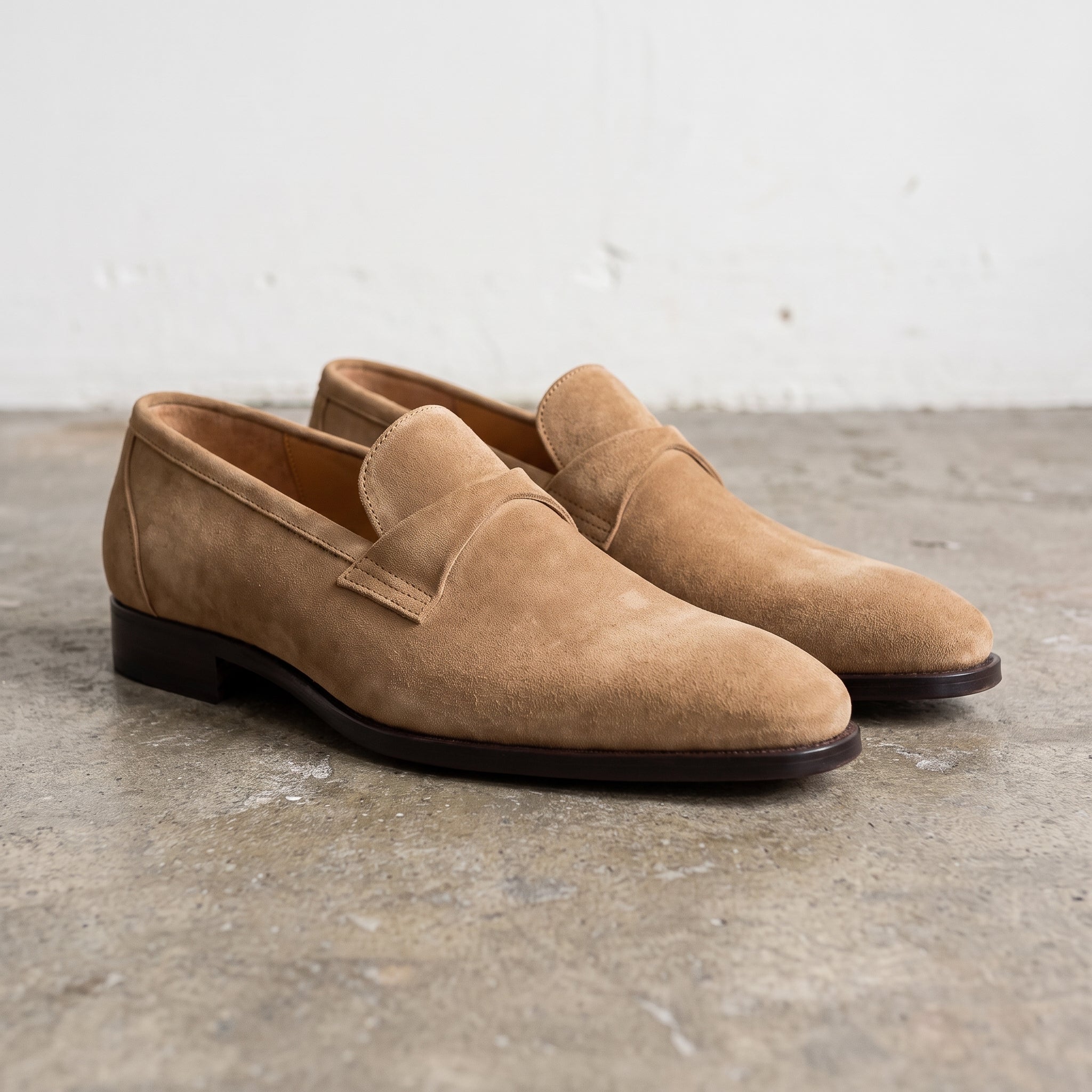 Men's Tan Suede Loafers — Hamley — Hamley