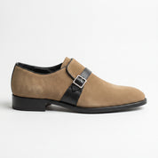 Men's Tan Suede Monk Strap Shoes — Fairfield — Fairfield — Fairfield