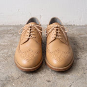 Men's Tan Wingtip Brogue Leather Derbys — Walton — Walton