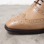 Men's Tan Wingtip Leather Brogues — Cranmore