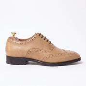 Men's Tan Wingtip Leather Brogues — Cranmore