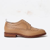 Men's Tan Wingtip Leather Derby Brogues — Arkendale — Arkendale