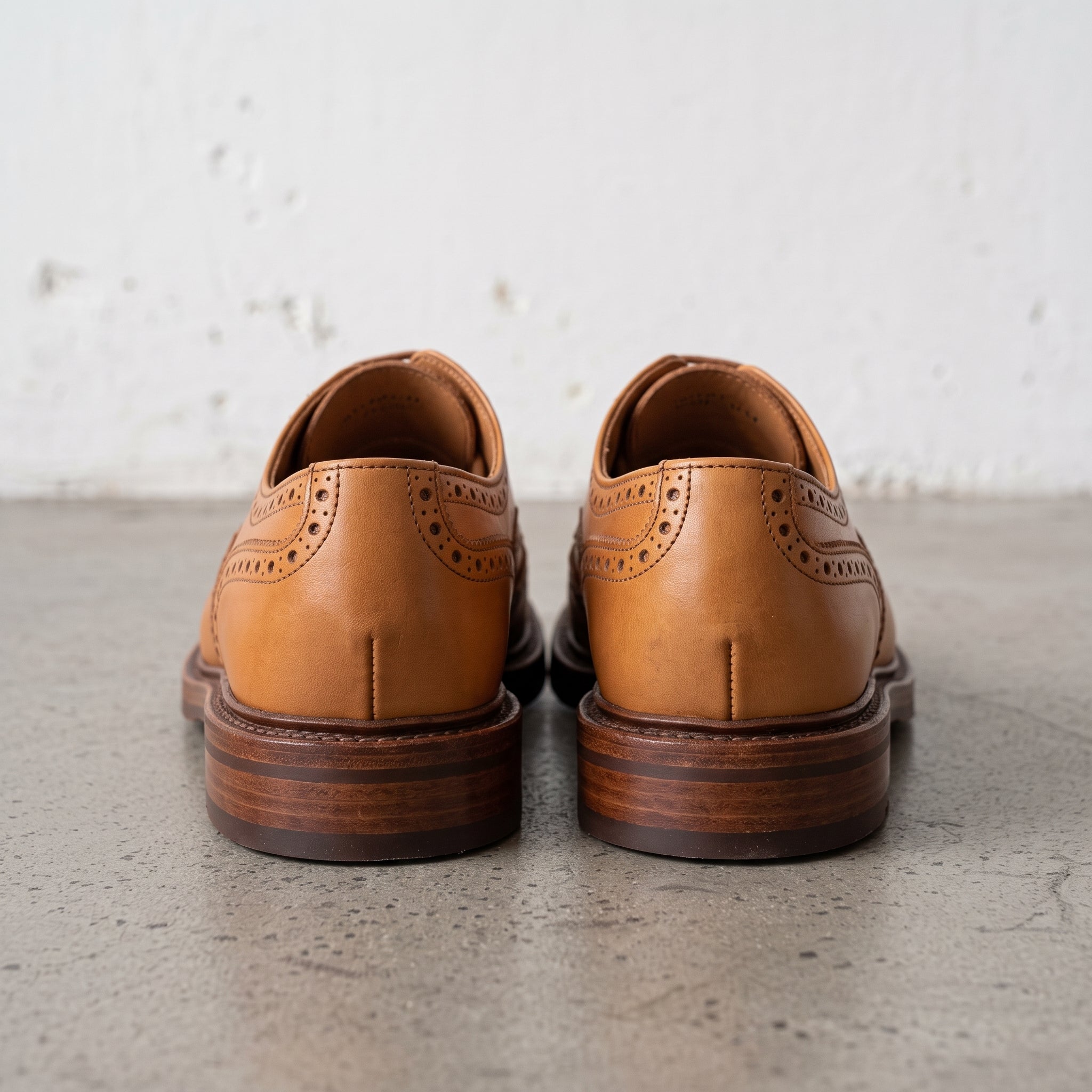 Men's Tan Wingtip Leather Derbys — Garvey