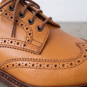 Men's Tan Wingtip Leather Derbys — Garvey