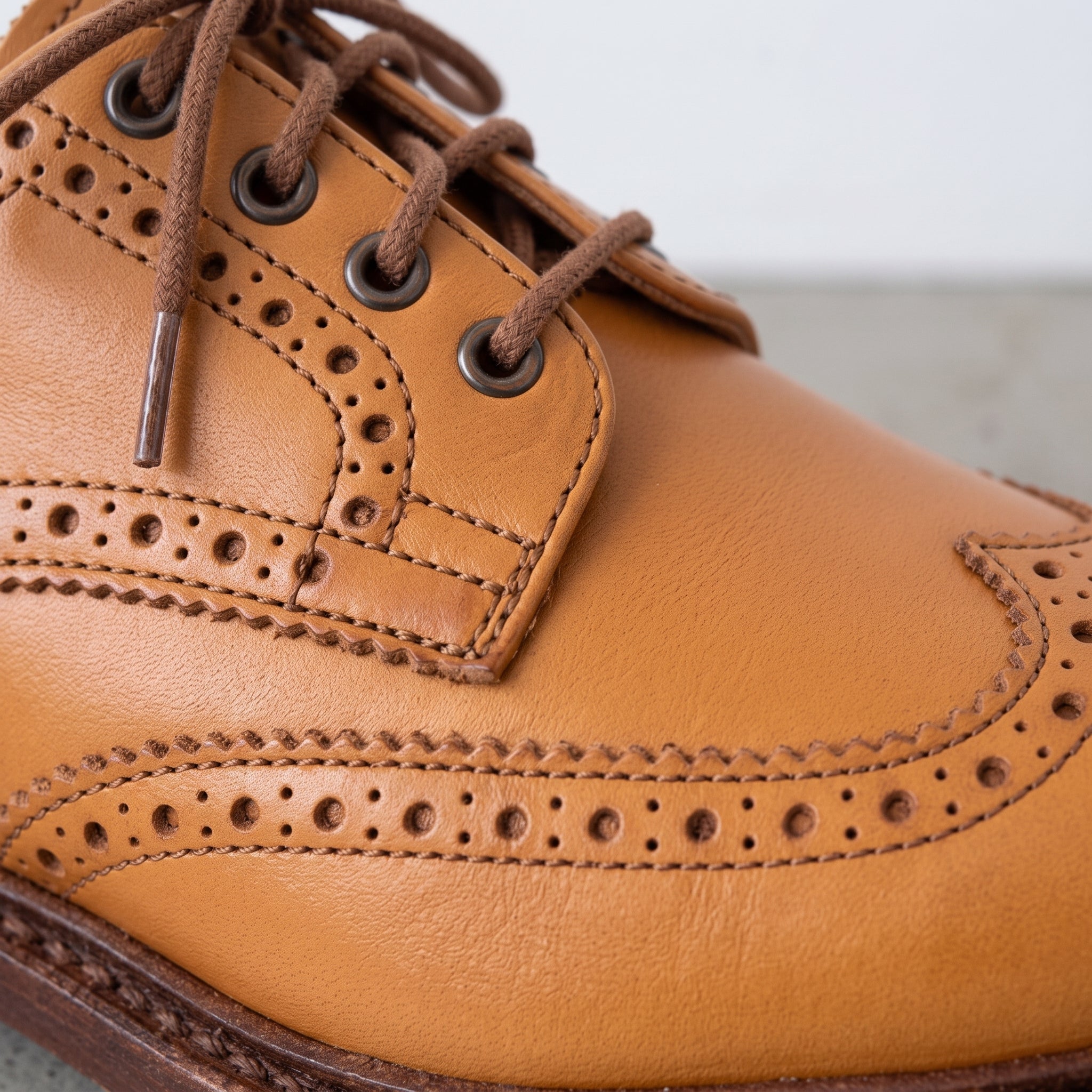 Men's Tan Wingtip Leather Derbys — Garvey