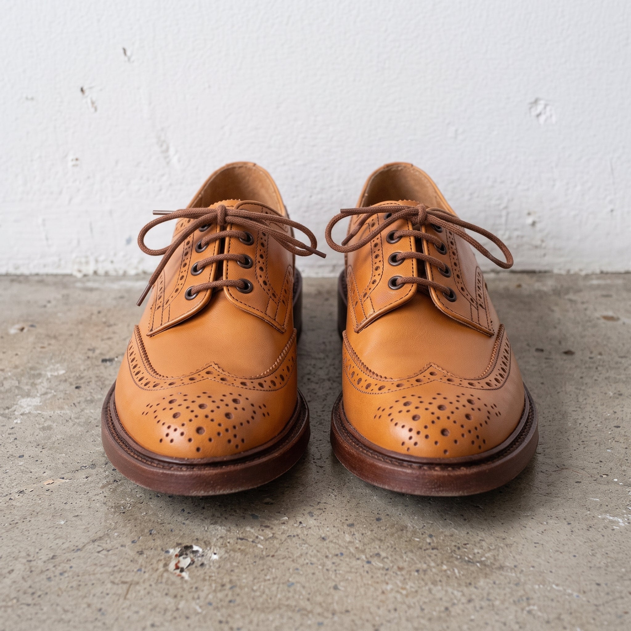 Men's Tan Wingtip Leather Derbys — Garvey