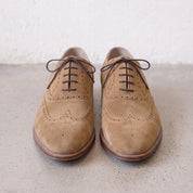 Men's Tan Wingtip Suede Oxfords — Galsworthy