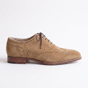 Men's Tan Wingtip Suede Oxfords — Galsworthy