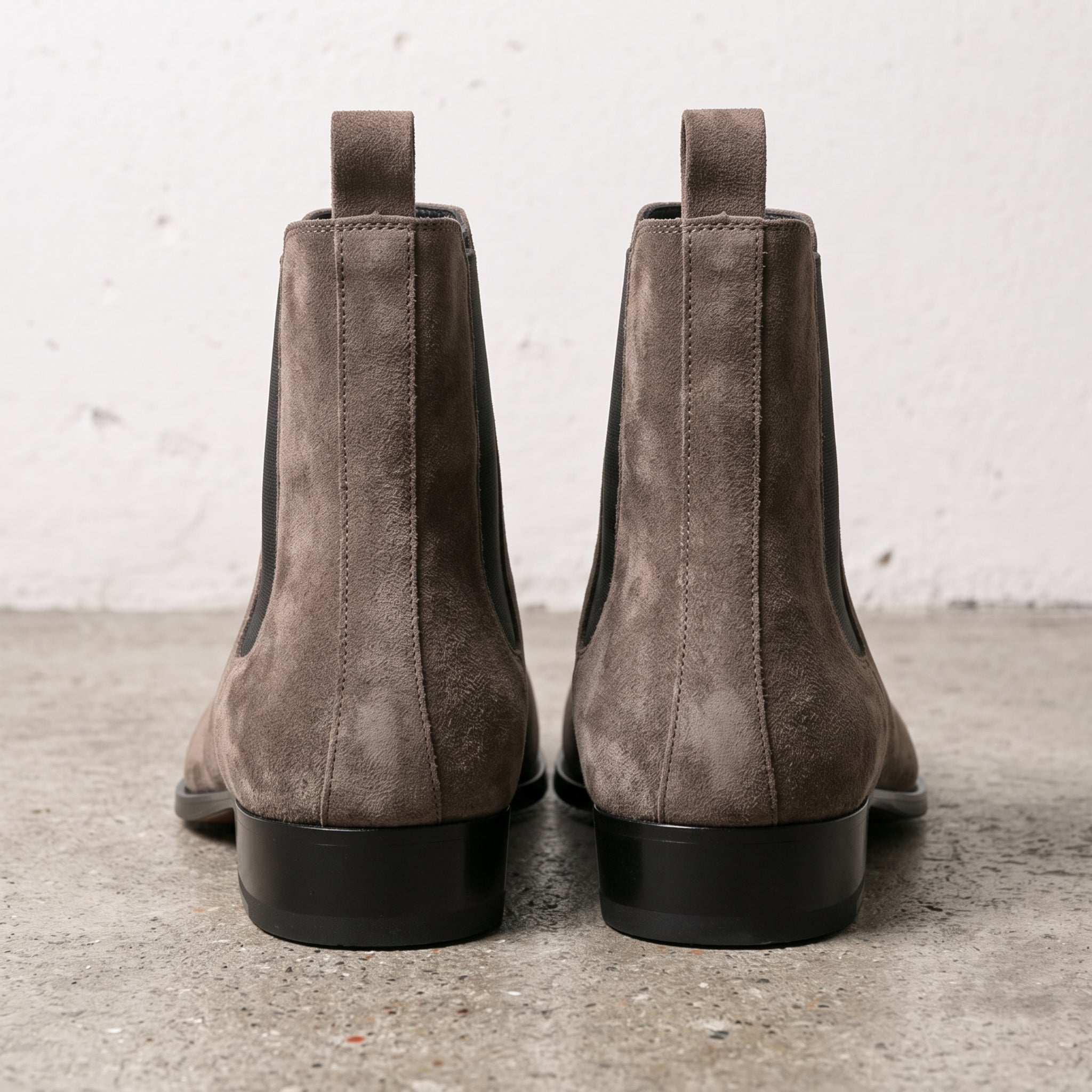 Men's Taupe Suede Chelsea Boots — Fallowes