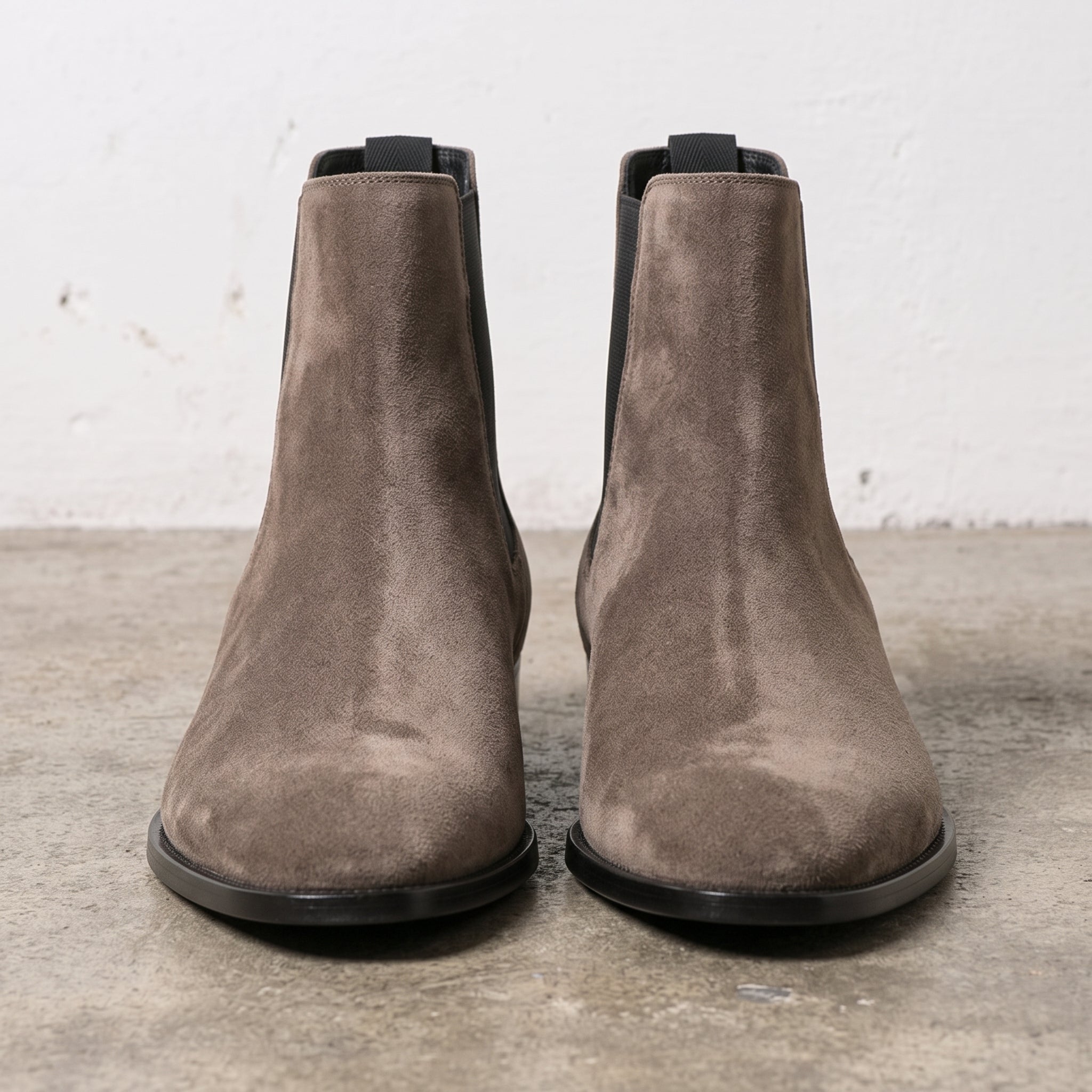 Men's Taupe Suede Chelsea Boots — Fallowes