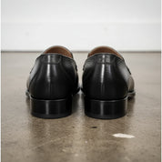 Mens two tone Leather Slip On Moccasin, leather Shoes for Men - back-view