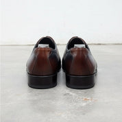 Mens Two tone Oxford shoes, Men Spectator Shoes, Pointed toe shoes - back-view