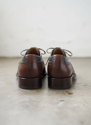 Mens Two tone Oxfords wedding Shoes, Mens Leather dress Shoes, Mens Shoes - back-view