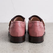 Men's Two-Tone Wingtip Leather Monk Strap Shoes — Maxwell