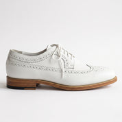 Men's White Wingtip Brogue Leather Derbys — Walton — Walton