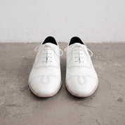 Men's White Wingtip Leather Oxfords — Herford