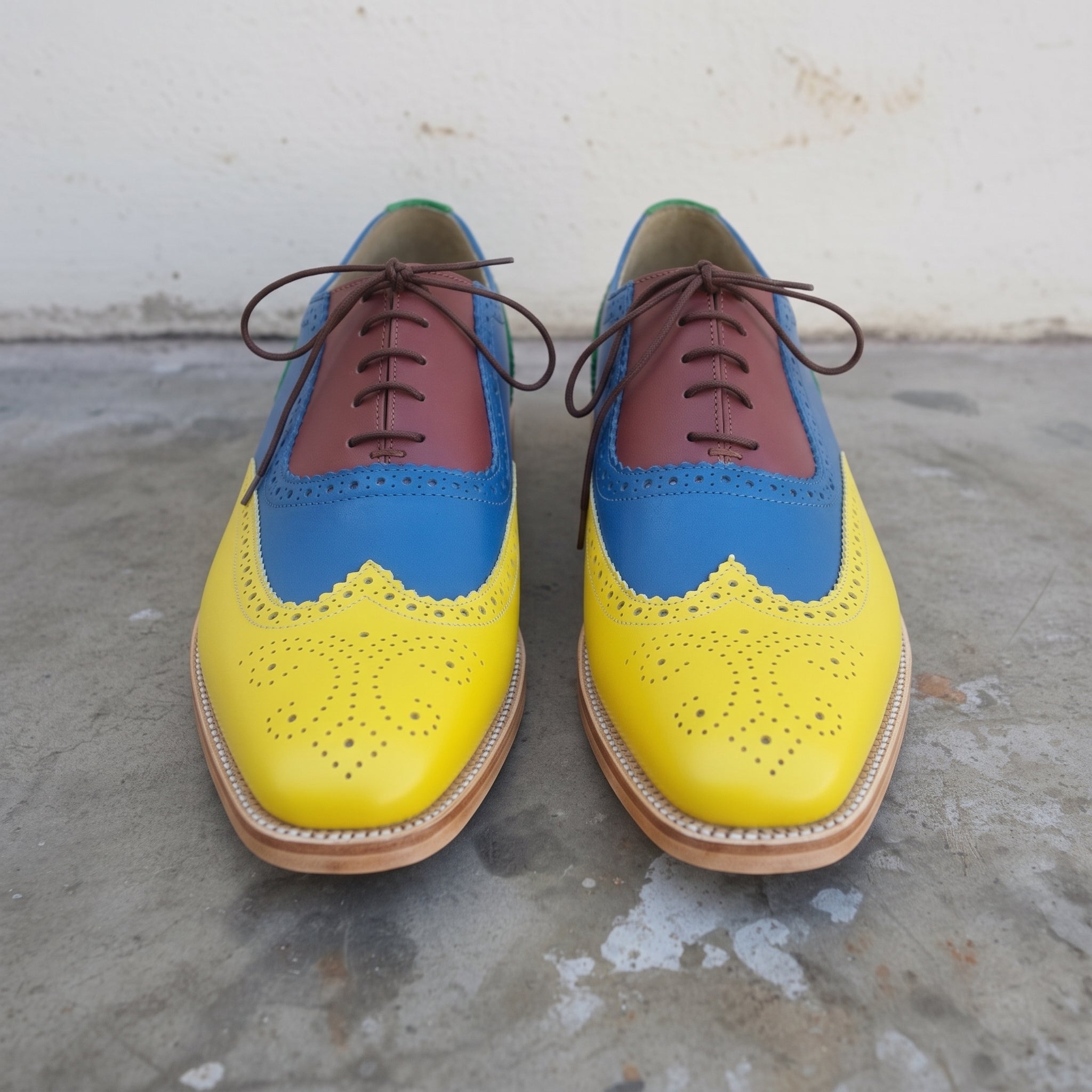 Men's Multicolor Wingtip Leather Oxfords — Frobisher