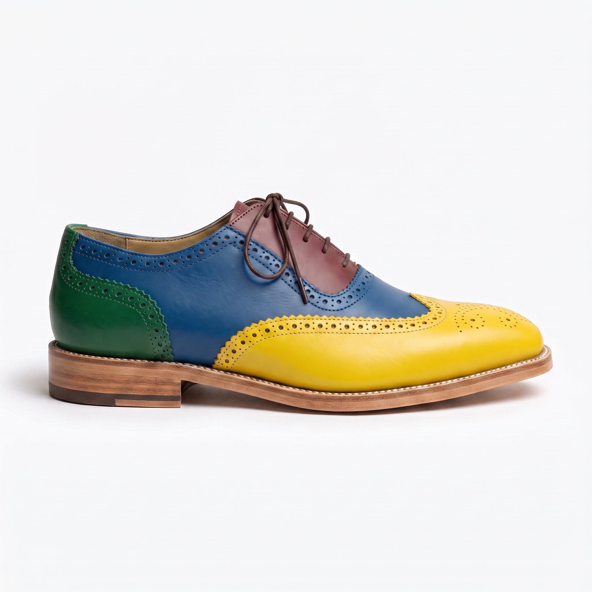 Men's Multicolor Wingtip Leather Oxfords — Frobisher