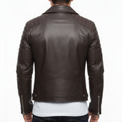 model-back-details - Mens Biker Leather Jacket, Men Fashion Black Motorcycle Jacket, Jackets