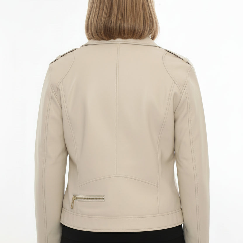 model-back-details - Women's Moto Leather Jacket, Women's Motorcycle Jacket, Women's Biker Jacket, Women's Leather Jacket