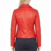 model-back-details - Women's Moto Leather Jacket, Women's Motorcycle Jacket, Leather Biker Jacket, Women's Leather Moto Jacket