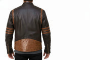 model-back-details - X Men Wolverine Leather Jacket, Xmen Wolverine Leather Jacket