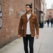 Men's Handmade Safari Suede Jacket