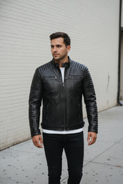 Men's Handmade Moto Leather Jacket