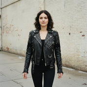 Women's Handmade Biker Leather Jacket