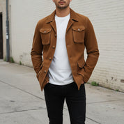 Men's Handmade Safari Suede Jacket