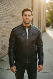 Men's Handmade Moto Leather Jacket