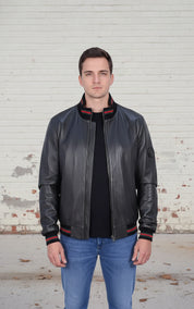 Men's Handmade Bomber Leather Jacket