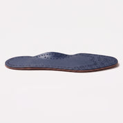 Navy Blue Wingtip Brogue Full-Grain Leather Insoles — Bassett