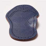 Navy Blue Wingtip Brogue Full-Grain Leather Insoles — Bassett