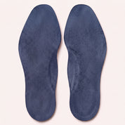 Navy Blue Wingtip Brogue Full-Grain Leather Insoles — Bassett