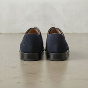 Navy Blue Wingtip Suede Derby — Hobart