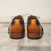 New Handmade Men Classic Brogue Style Wing Tip Leather Suede Dress Shoes