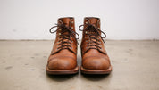 New Handmade Men Round Style Real Brown Tan Leather Ankle Boots - front-view