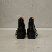 New Handmade Mens black crocodile chelsea boots, Made to order casual boot - back-view