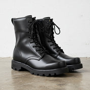 New Men Black Boots, Men Combat Boot, Men Lace up Boot, Mens - 3-4-right-view