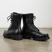 New Men Black Boots, Men Combat Boot, Men Lace up Boot, Mens - angle-view-showing-depth