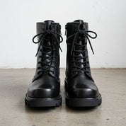 New Men Black Boots, Men Combat Boot, Men Lace up Boot, Mens - front-view